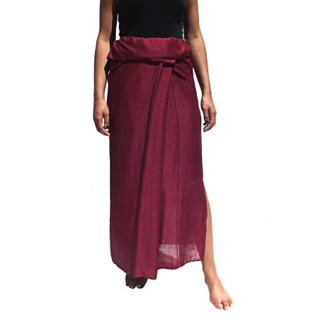 Jupe Thaïe Rayonne Bordeaux