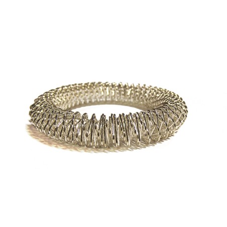 grande pulsera acupresion color plata