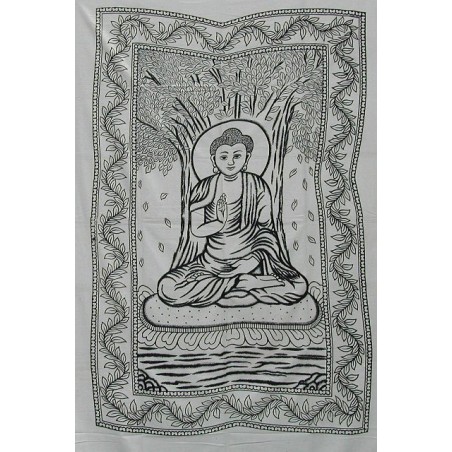 tapiz de pared buda blanco