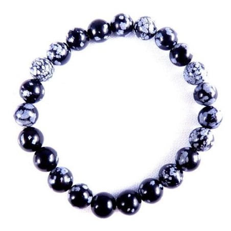 pulsera de obsidiana de nieve