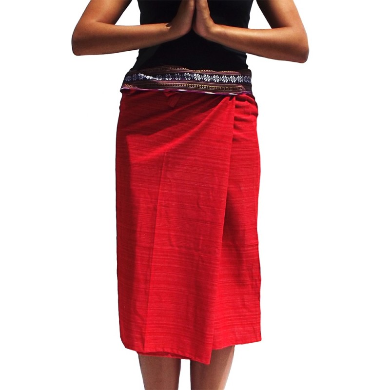 Falda Tailandesa Corta - Roja