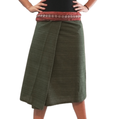 Falda Tailandesa Corta - Caqui