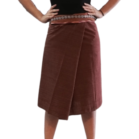 Falda Tailandesa Corta - Color Chocolate