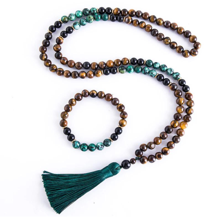 Pulsera y Mala de Piedras