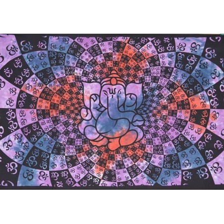 Tapiz Ganesh Aum violeta