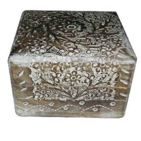 Caja Madera Blanqueada