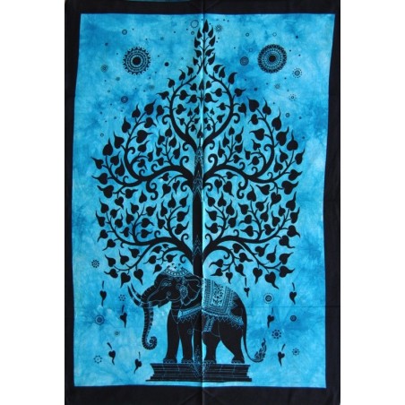 Petite Tenture Murale Eléphant Bleue