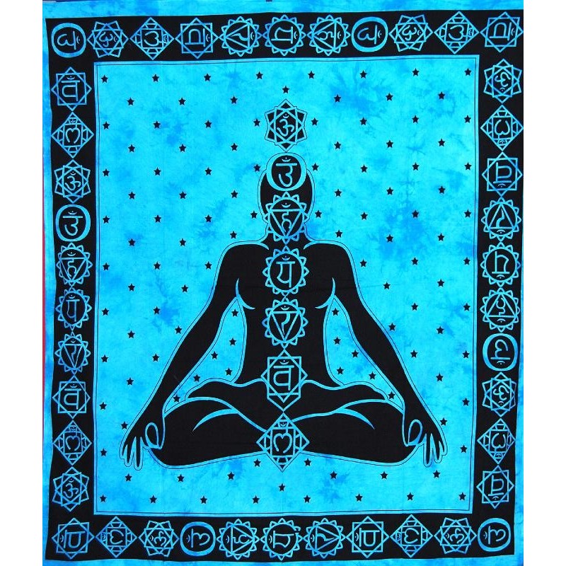 Grande Tenture Méditation Bleu Ciel