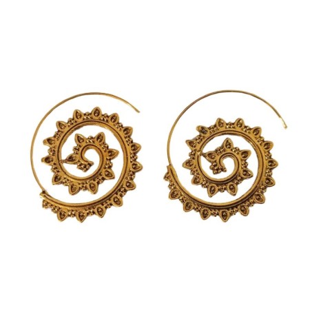 Pendientes Espiral Indiana Color Oro