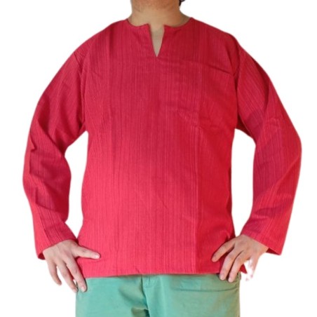 Chemise Homme Coton Rouge