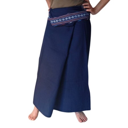 Falda Tailandesa Larga azul_marino