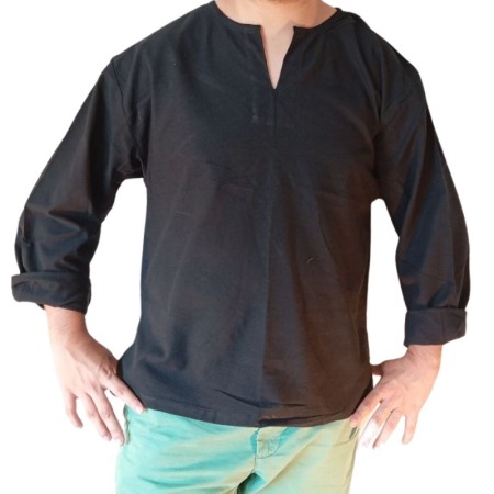 Black Cotton Shirt