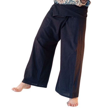 Pantalones de Algodón Ligero Negros
