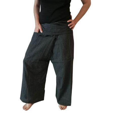 Pantalones a rayas Negro